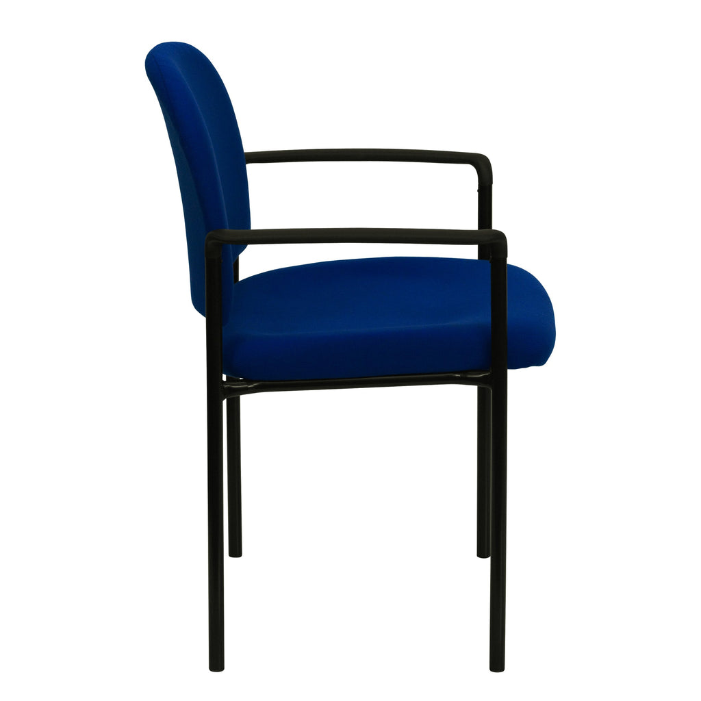 Navy Fabric Stackable Steel Side Chair Z34955