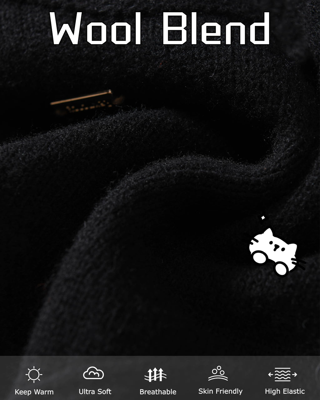 Cat Ear Beanie Wool Knit Hats K96151