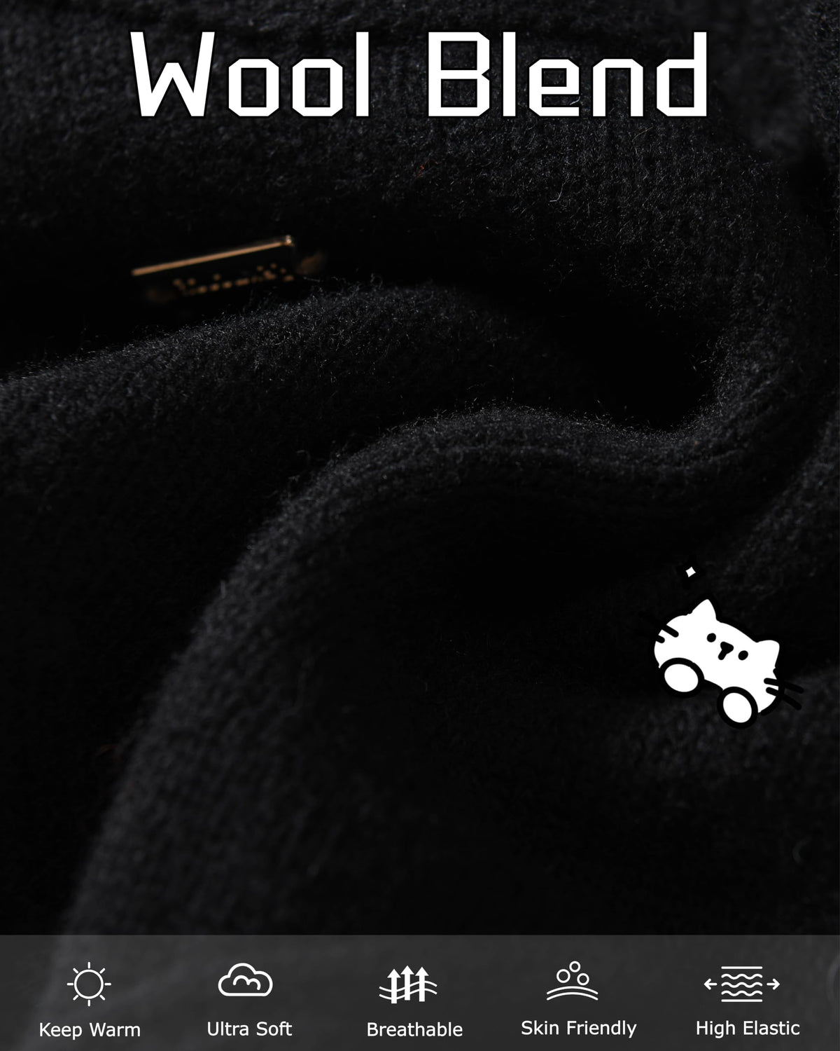 Cat Ear Beanie Wool Knit Hats K96151