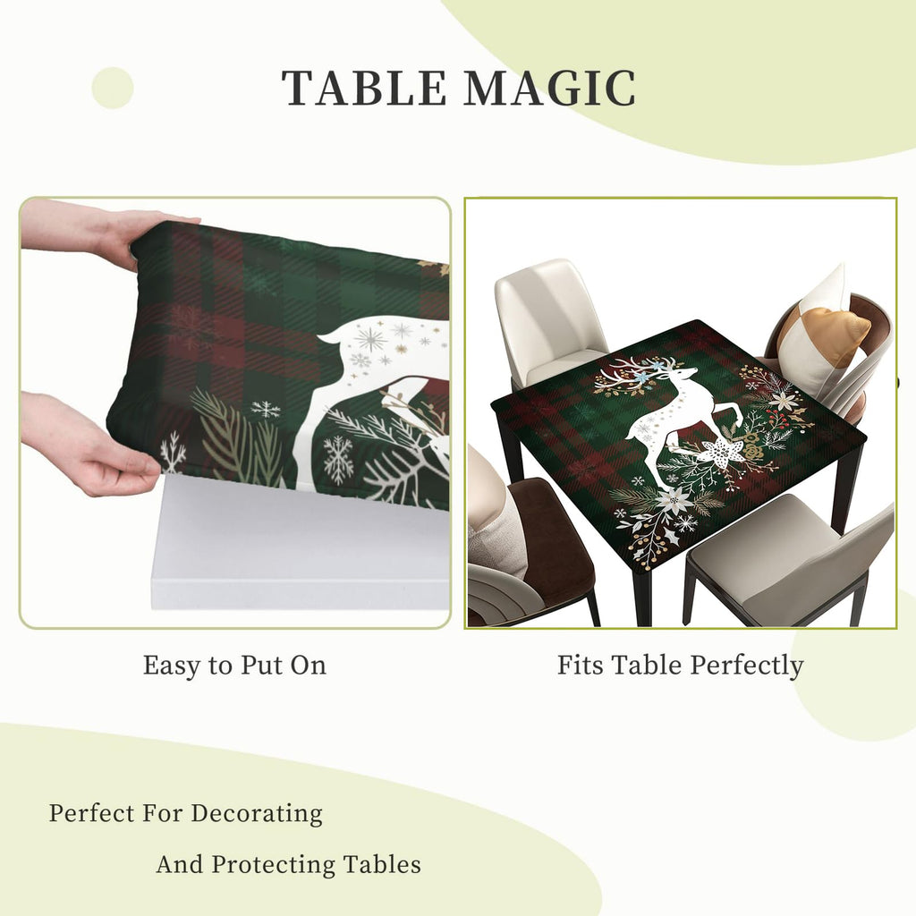 Elastic Edge Polyester Fitted Tablecloth for 30"x30" Square Table M3013