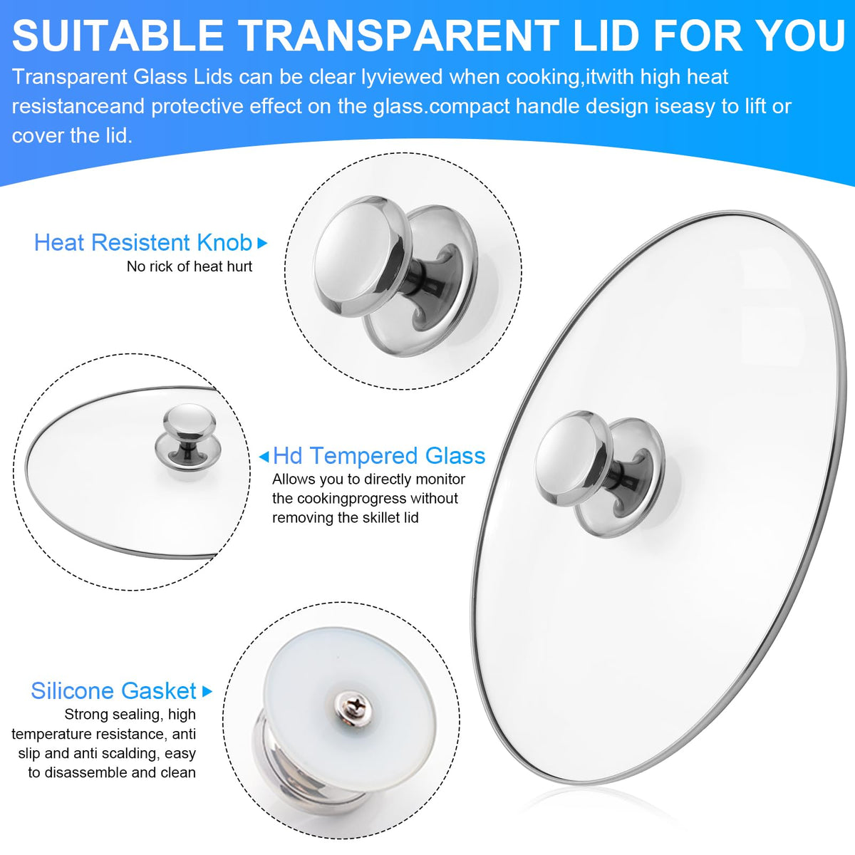 Oval Glass Lid 7 Quart Slow Cooker Replacement Y937