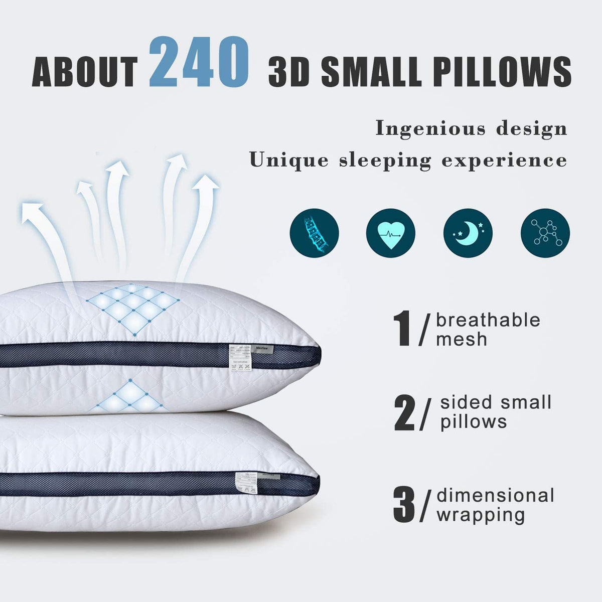 Queen Size Bed Pillows Set of 2 Z255086