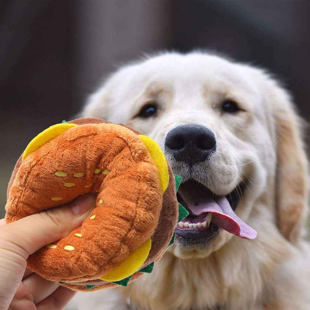 Hamburger Shape Dog Squeaky Toy G302