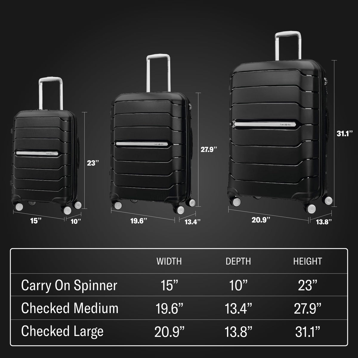 Hardside Carry-On Luggage with Spinner Wheels T328