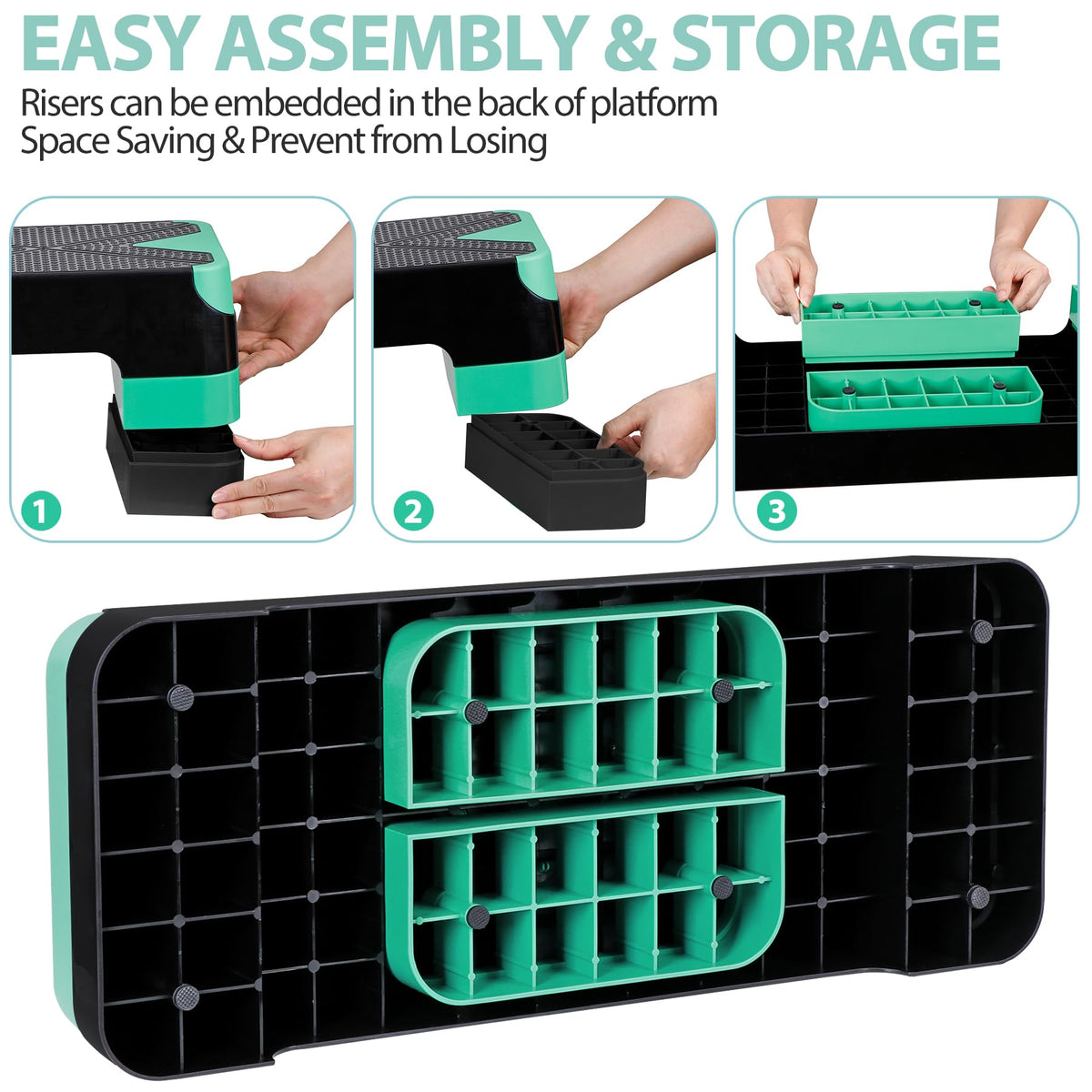 26.5 Inch Adjustable Aerobic Exercise Step Platform Z52142
