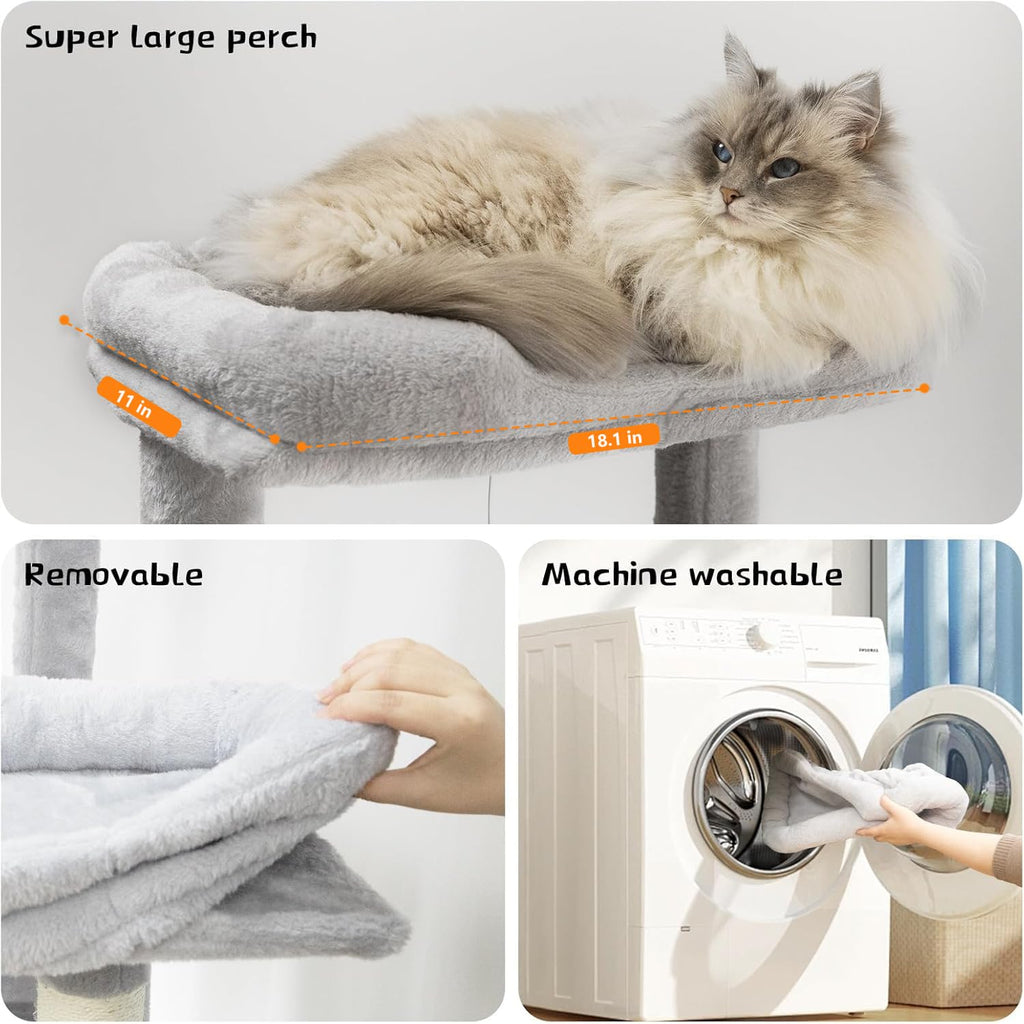68 Inches Multi-Level Cat Tree Tower with Sisal Scratching Posts N7976