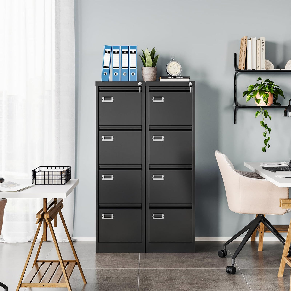 4 Drawer Metal File Cabinet with Lock C83602