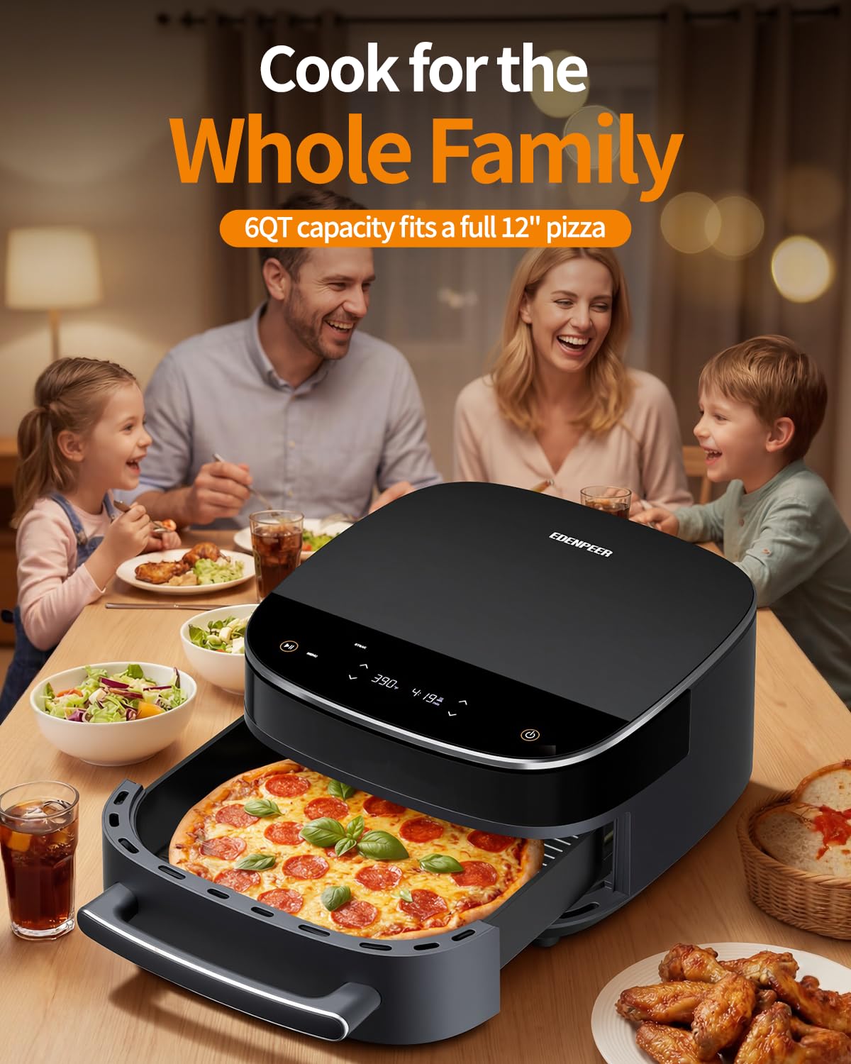 6 Quart Large Air Fryer H9718