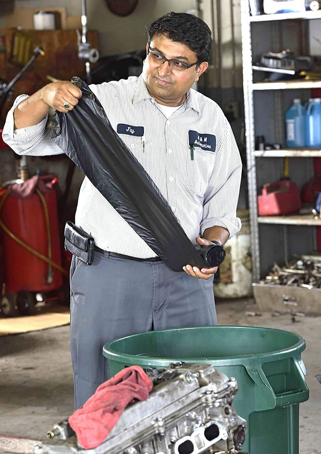 40-45 Gallon Black Heavy Duty Trash Bags Pack of 100 P652968