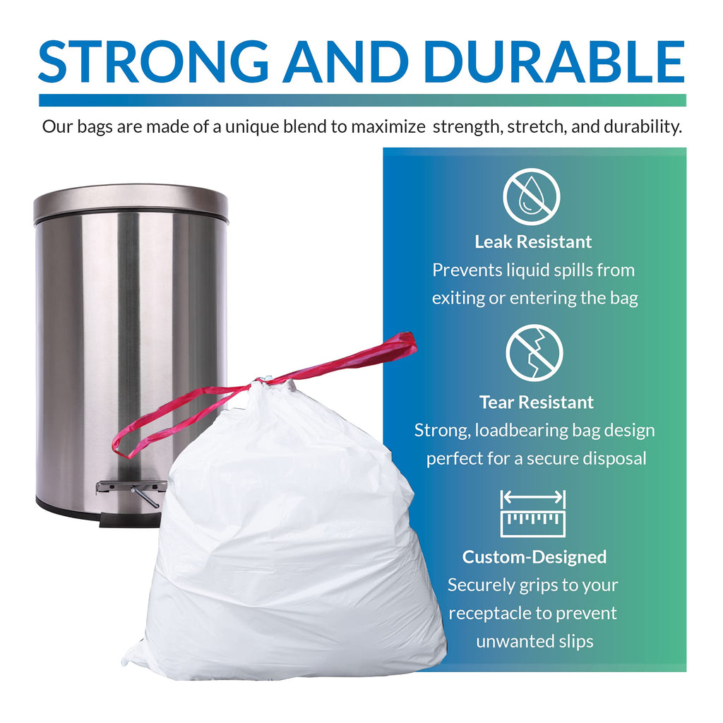 6-10 Gallon Drawstring Trash Bags 500 Count H7848