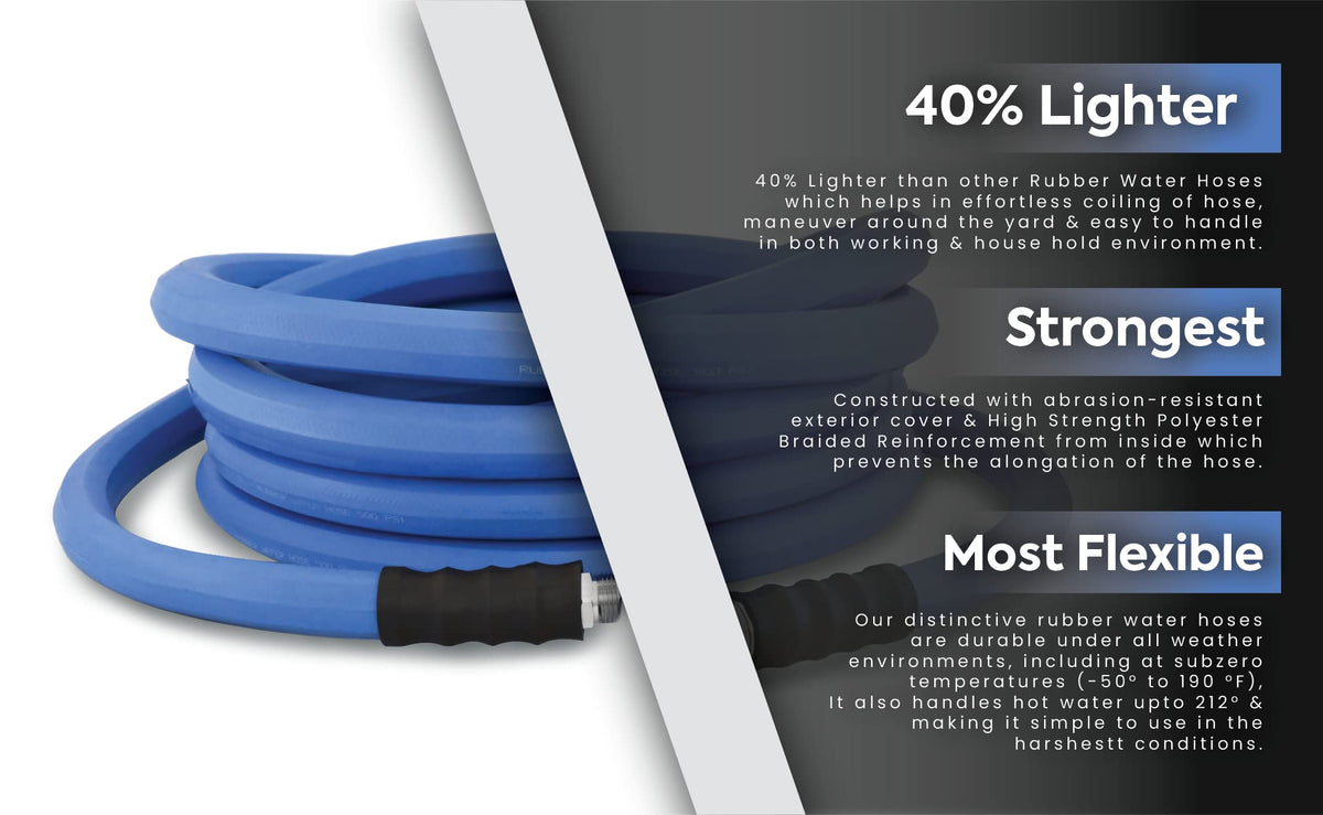 1" x 100' Rubber Garden Hose X6139