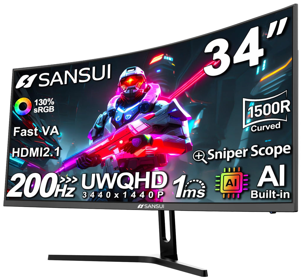 34-Inch Curved Ultrawide Gaming Monitor I856434