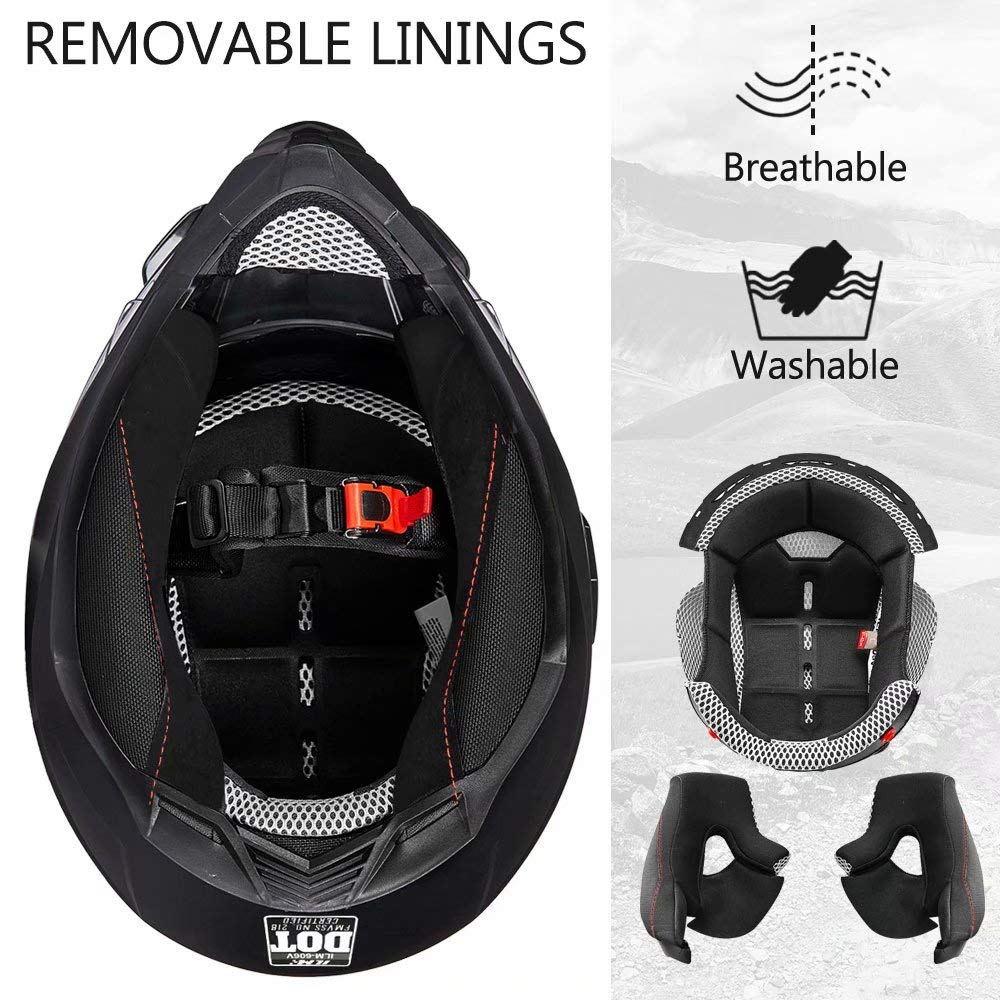 Full Face Dirt Bike ATV Helmet DOT Certified D73190