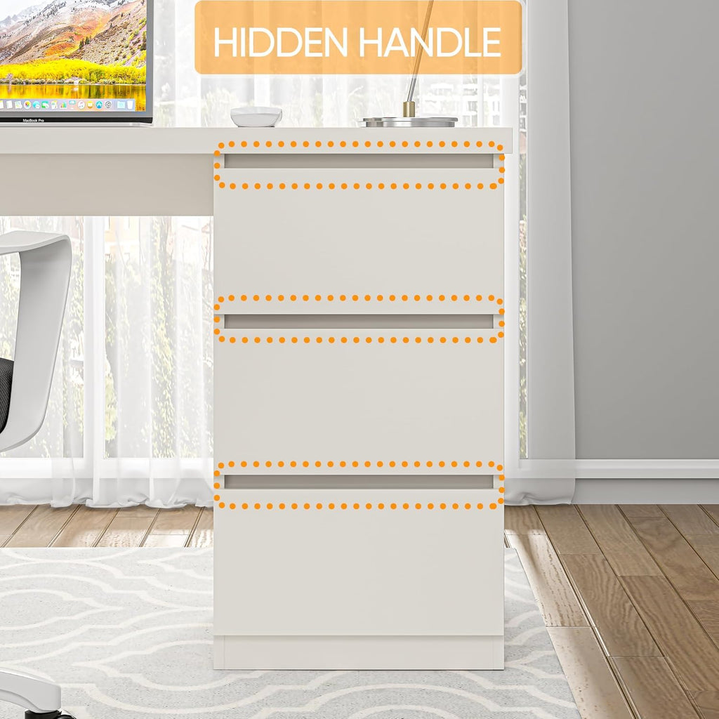 White Desk with Drawers T815