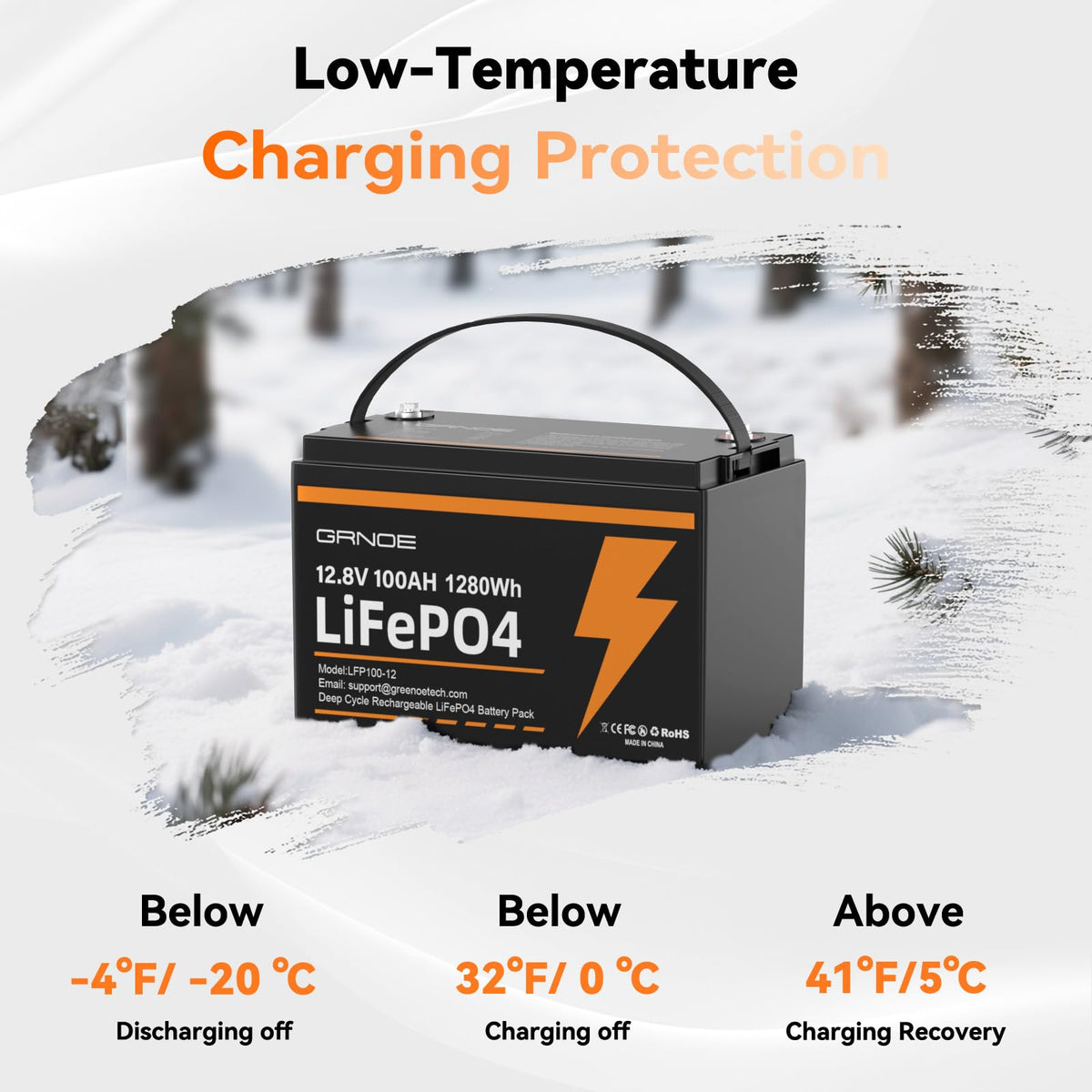 12V 100Ah LiFePO4 Battery with 100A BMS K903175