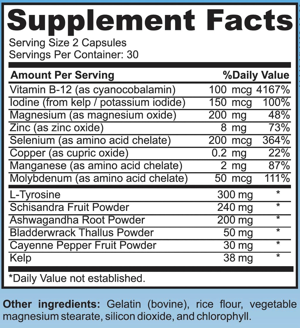Thyroid Support Supplement Capsules I2294