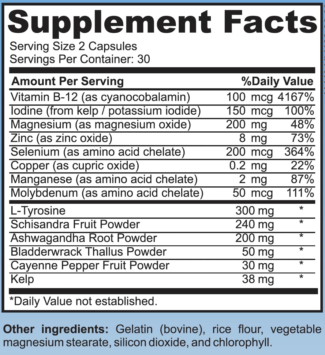 Thyroid Support Supplement Capsules I2294