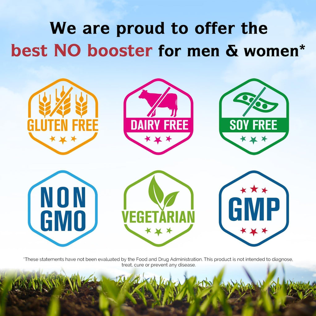 90 Vegan Capsules Nitric Oxide Booster Supplement U950165
