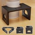 Folding Toilet Stool 7"&9" Adjustable Black Z255
