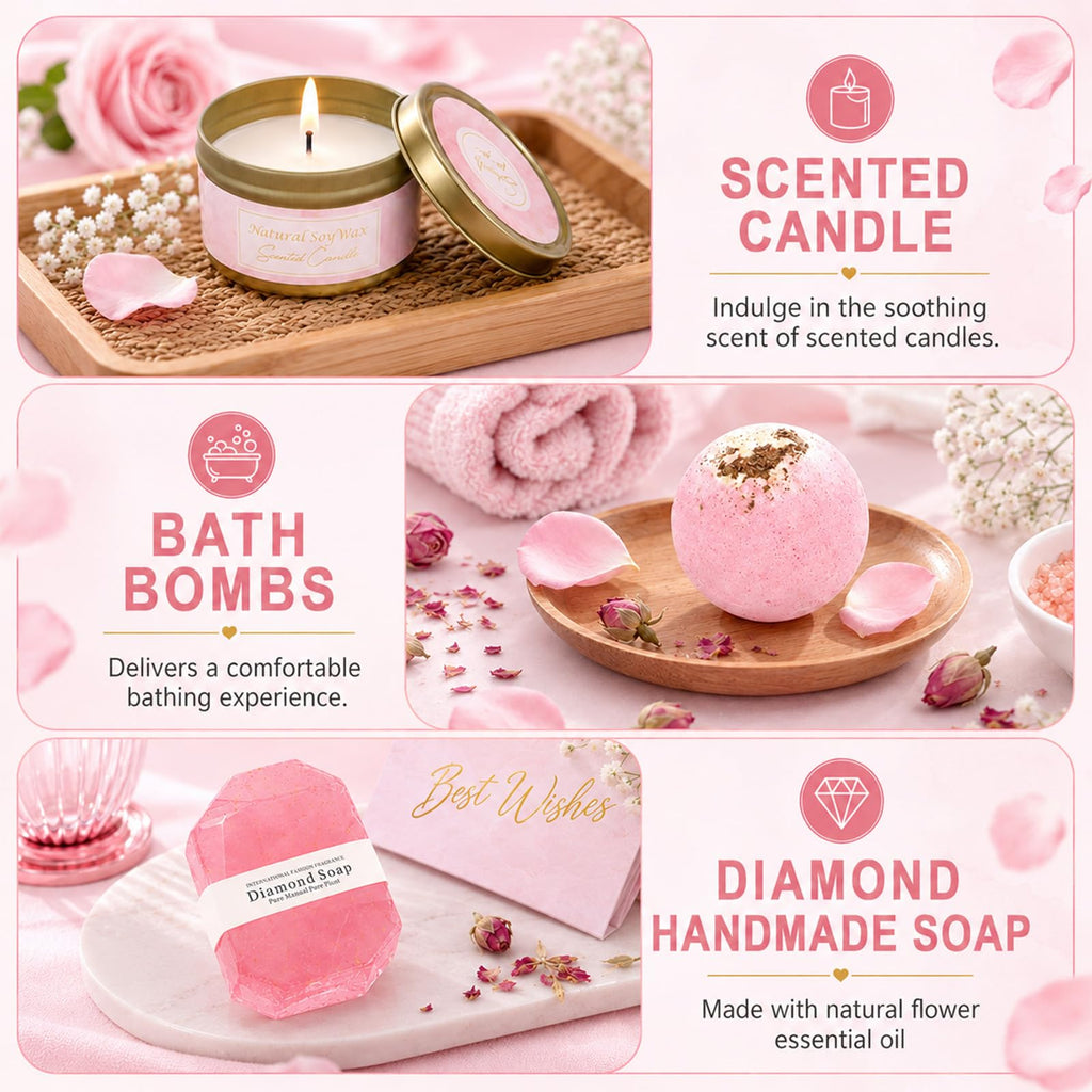 14 Pcs Pink Spa Robe Set P253641