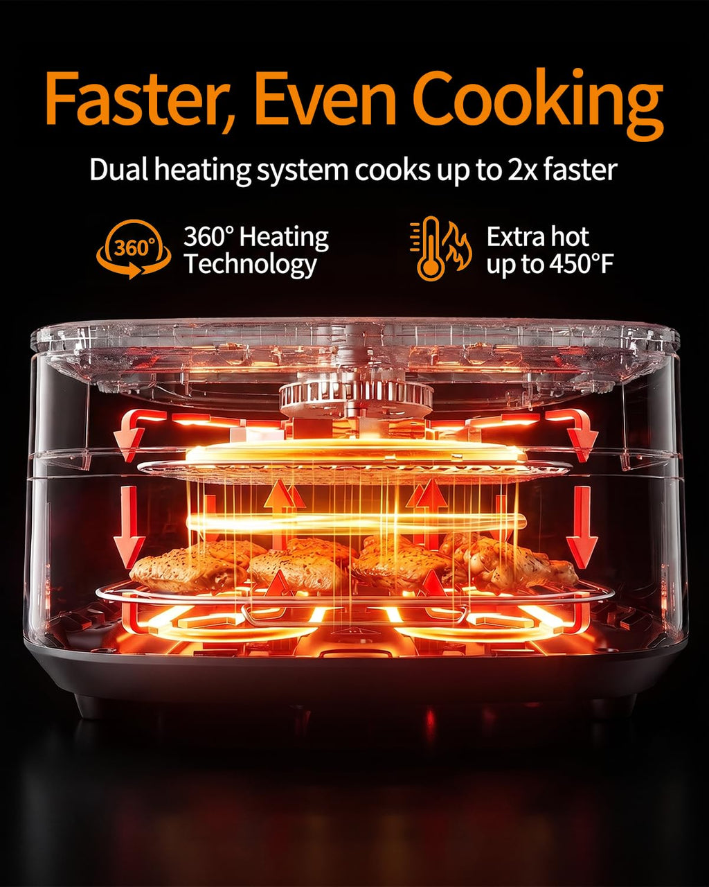 6 Quart Large Air Fryer H9718