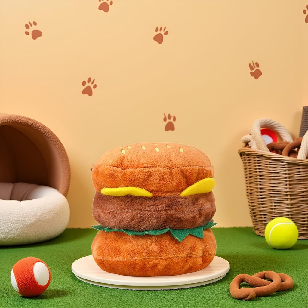 Hamburger Shape Dog Squeaky Toy G302