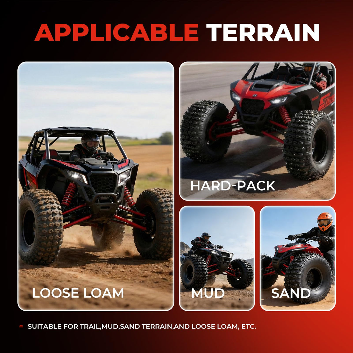 20x7-8 All-Terrain Tubeless Tires Set of 2 A2005