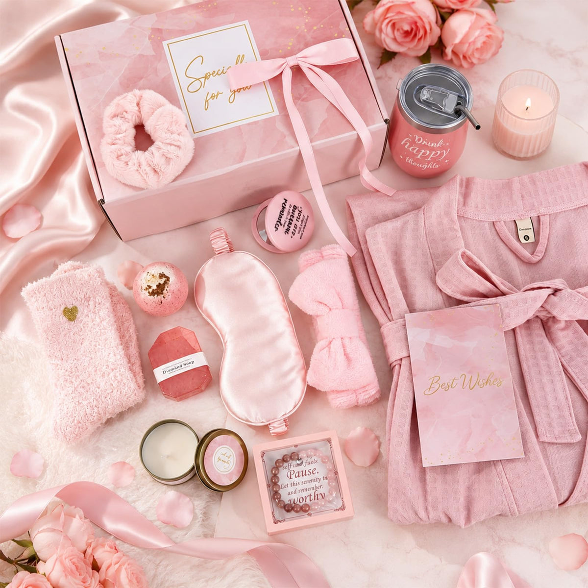 14 Pcs Pink Spa Robe Set P253641