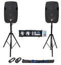 10" DJ PA Speaker Pair with Powered Mixer Y35892