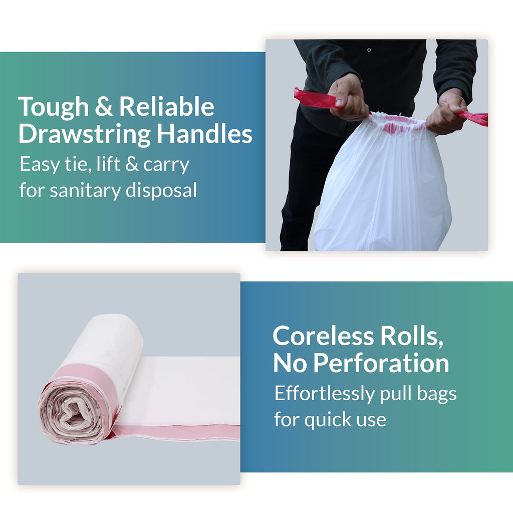 6-10 Gallon Drawstring Trash Bags 500 Count H7848