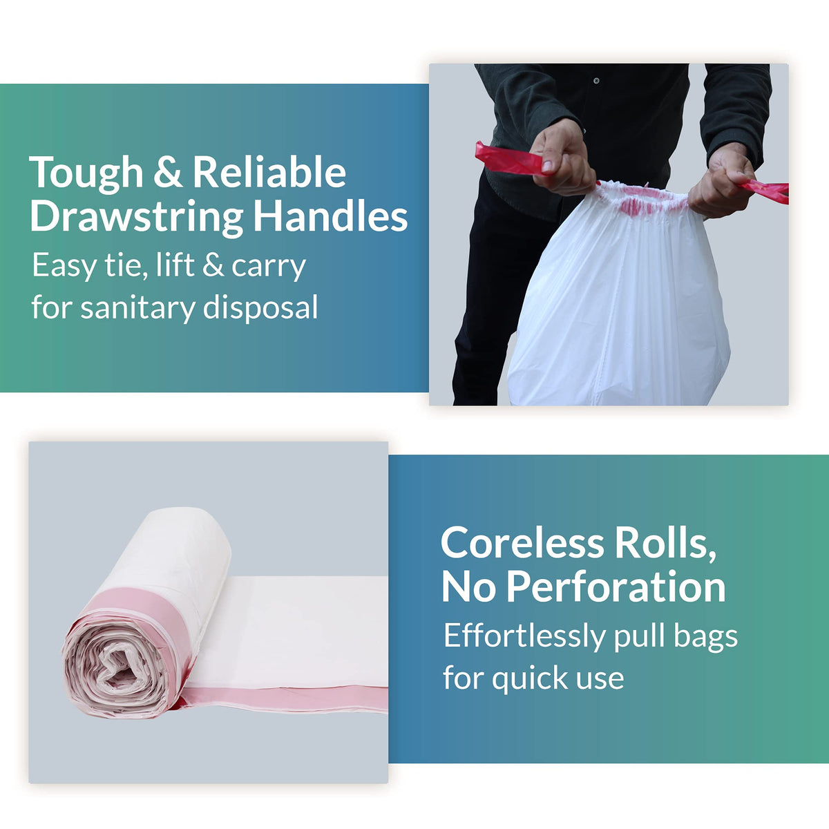 6-10 Gallon Drawstring Trash Bags 500 Count H7848