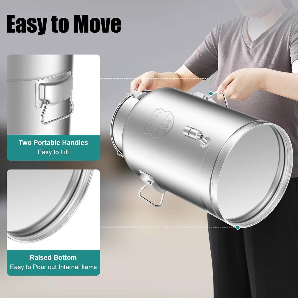 35L Stainless Steel Milk Can with Faucet W8077