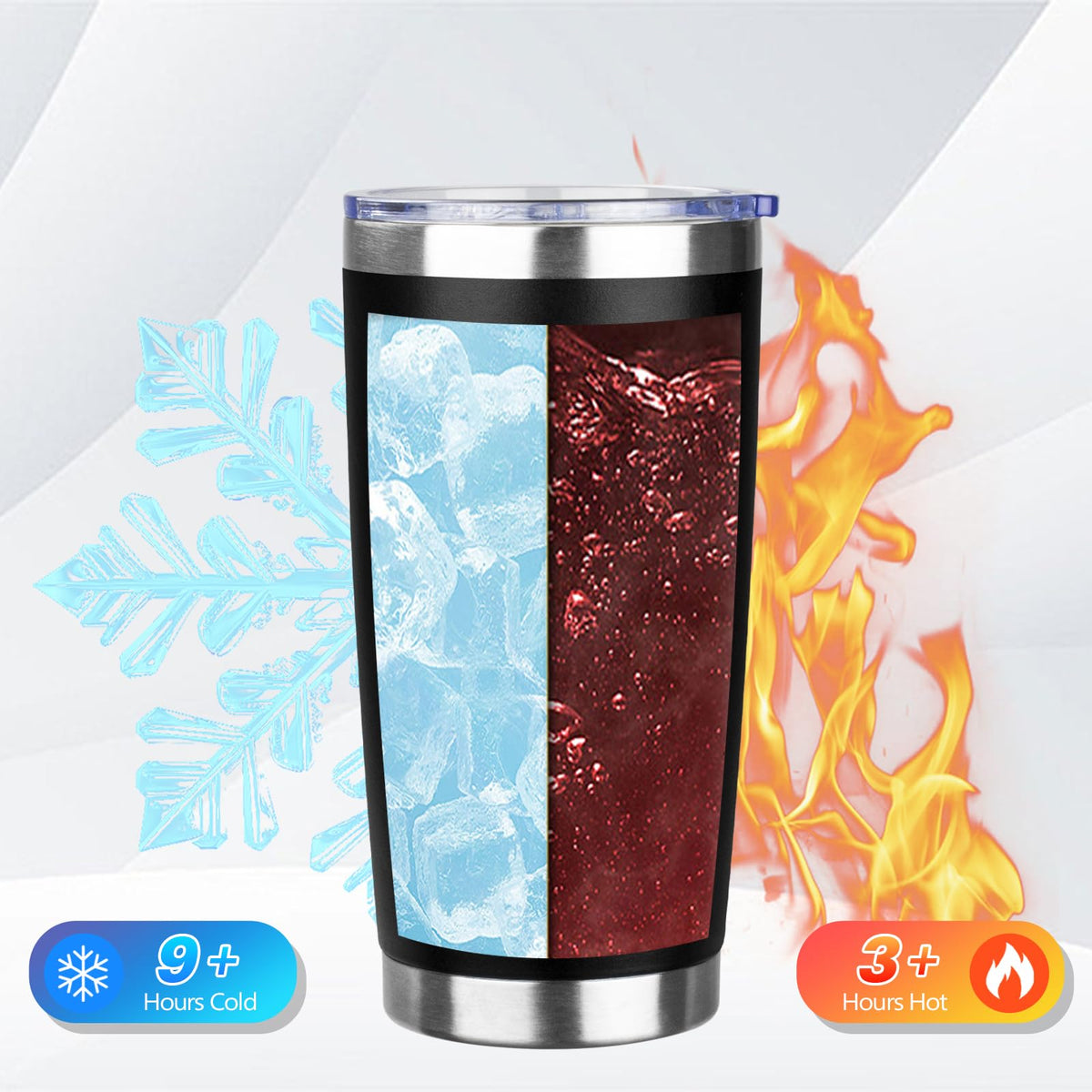 20oz Insulated Tumbler with Lid Straw X3407