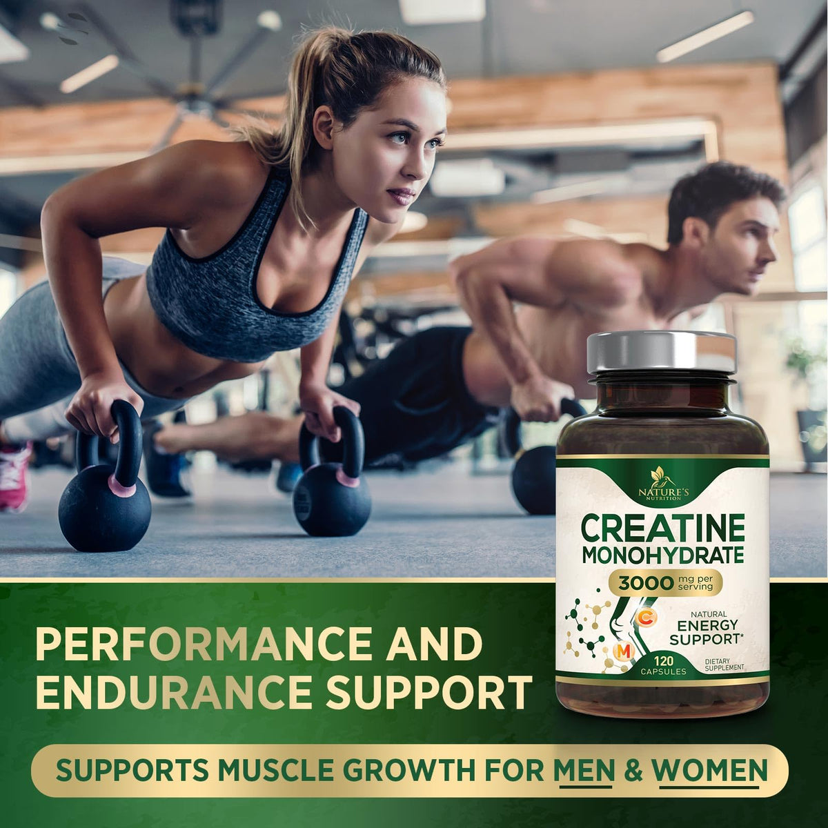Micronized Creatine Monohydrate 3000mg 120 Capsules O2717