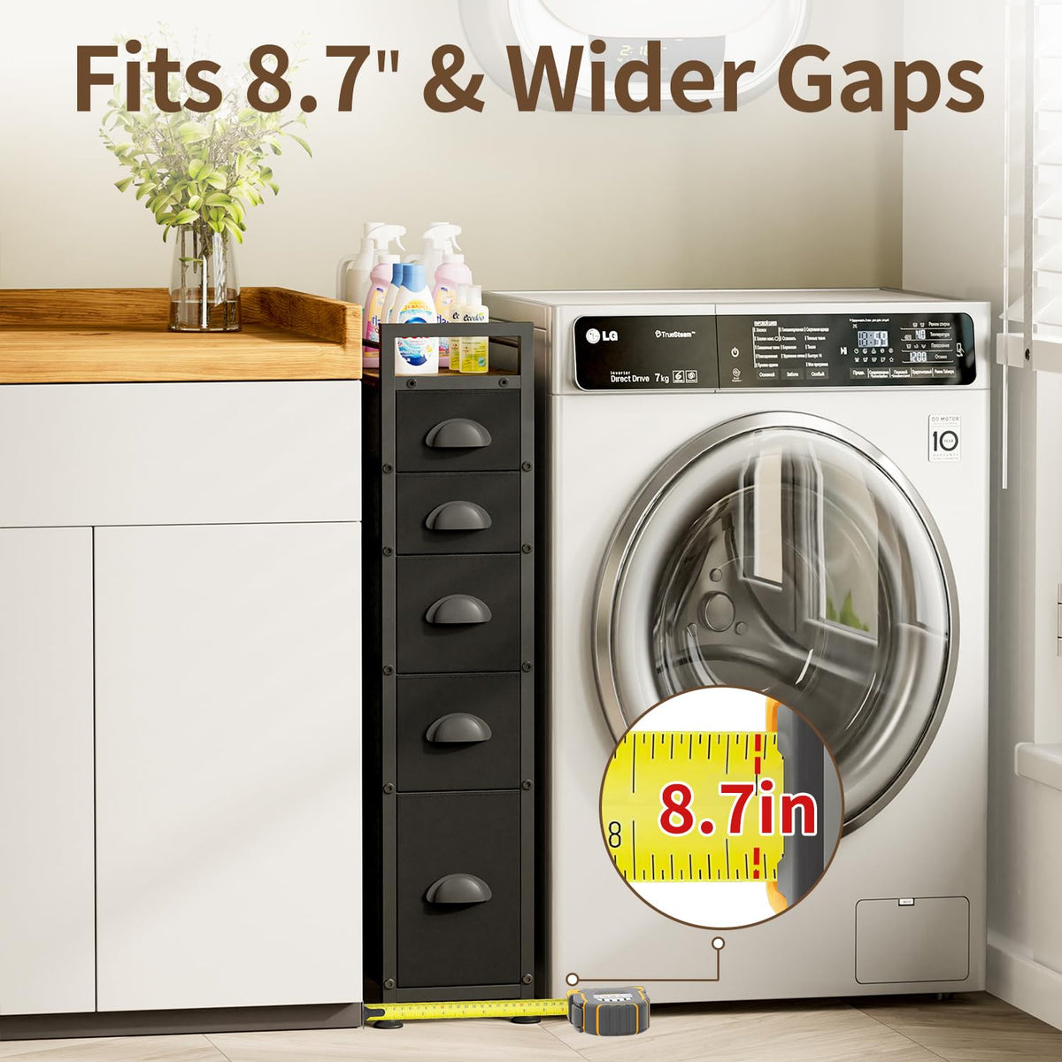 Black Narrow Storage Cabinet J563219