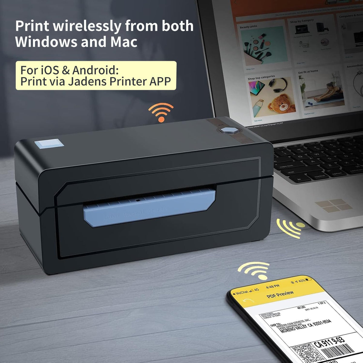 Bluetooth Thermal 4x6 Label Printer B359