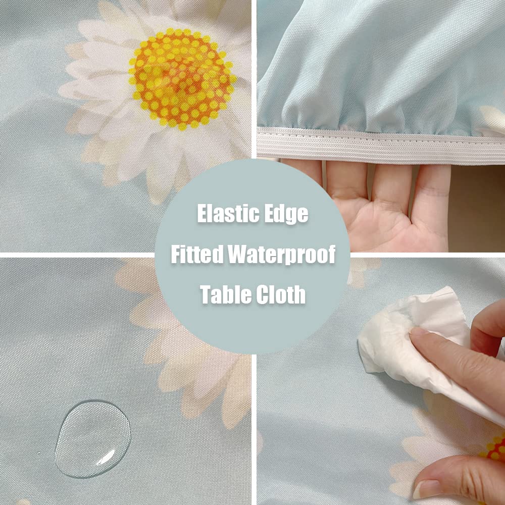 Elastic Edge Polyester Fitted Tablecloth for 30"x30" Square Table M3013