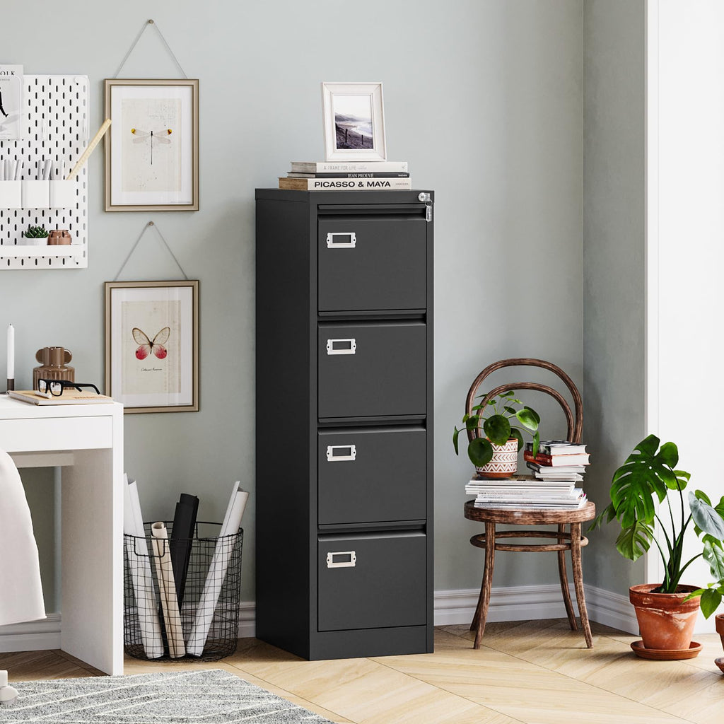 4 Drawer Metal File Cabinet with Lock C83602