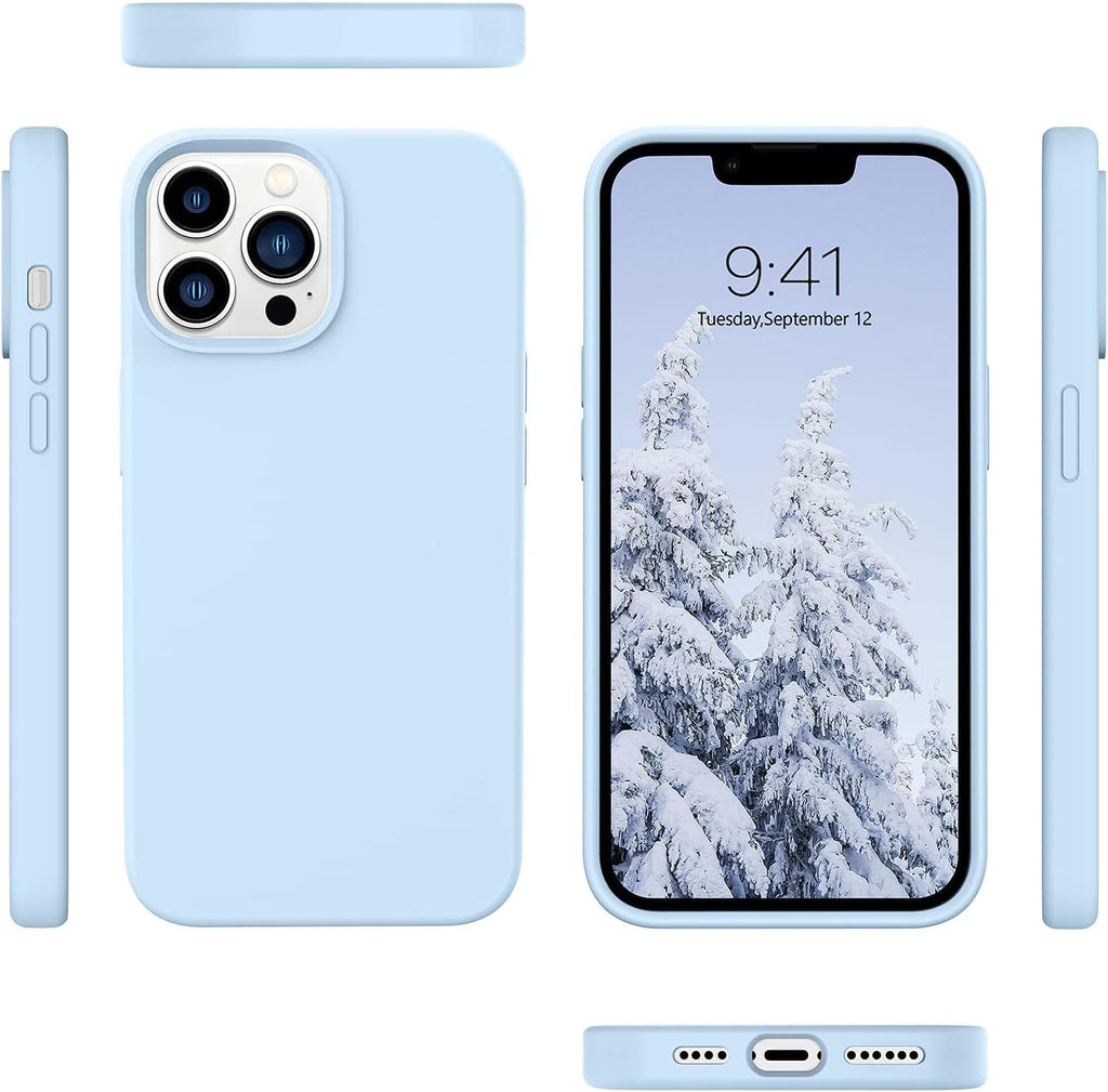 Light Blue Silicone iPhone 13 Pro Max Case Y973