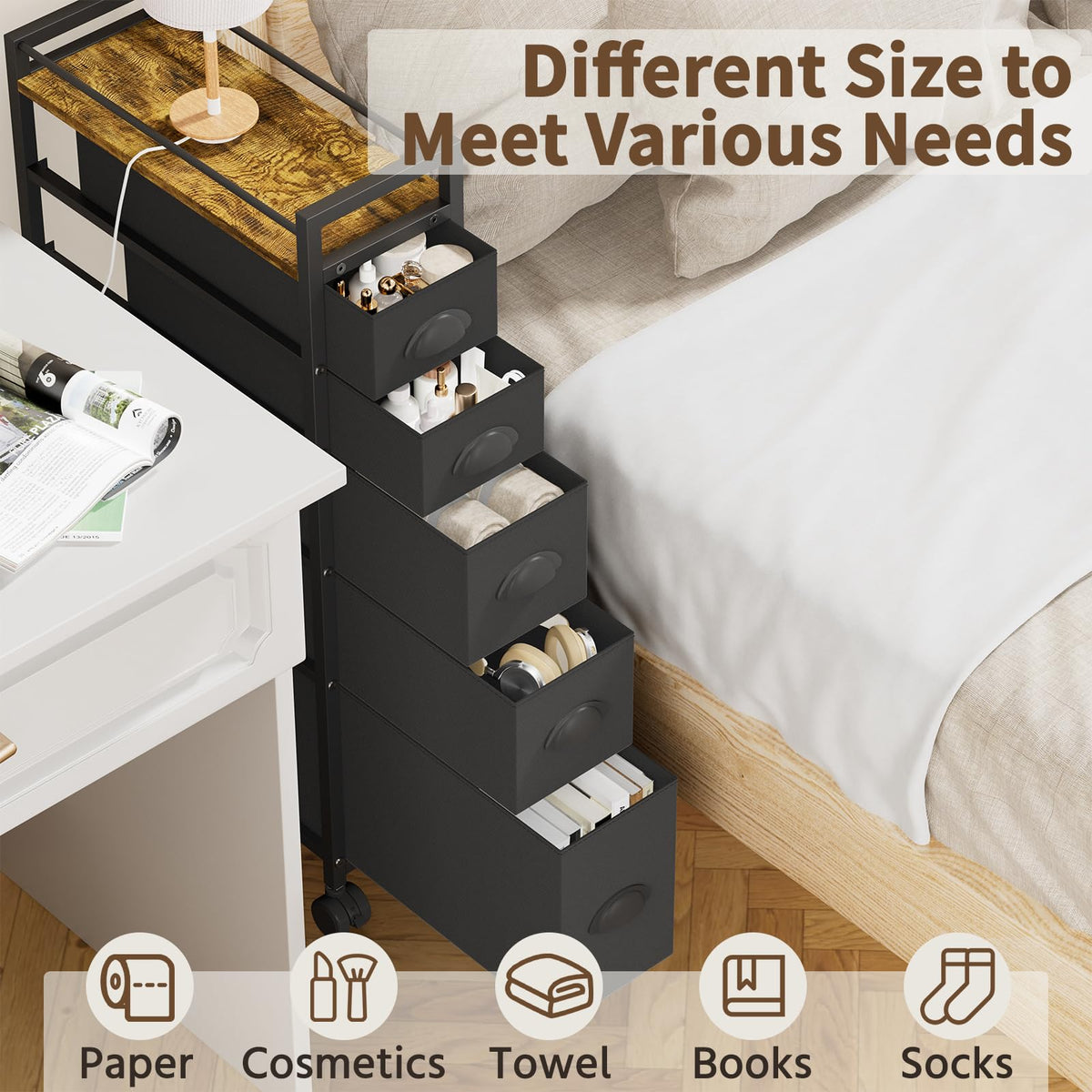 Black Narrow Storage Cabinet J563219