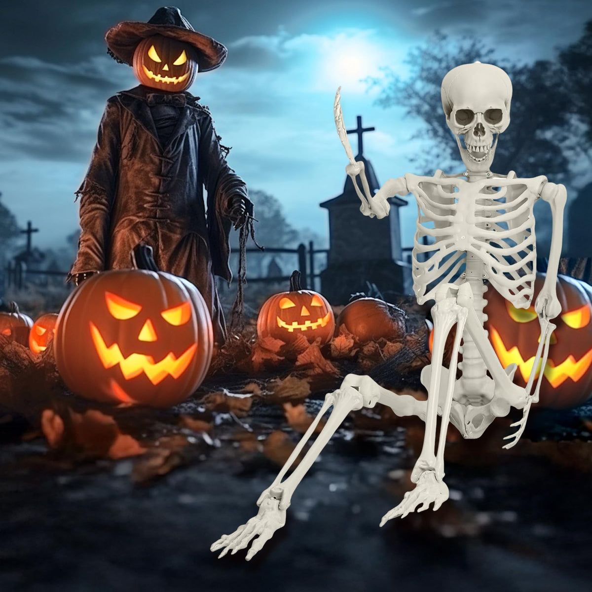 5.4FT Posable Life Size Skeleton A6824