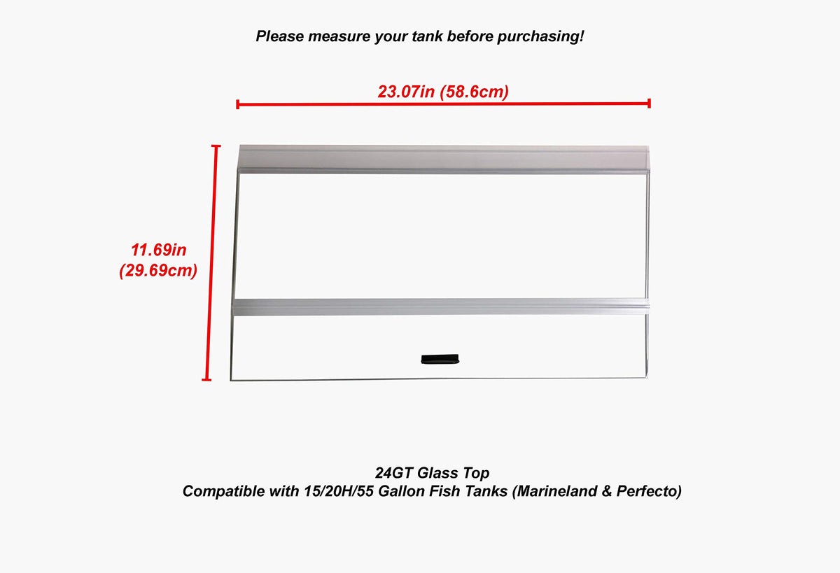 24" Glass Canopy for Aquarium Fish Tank I419