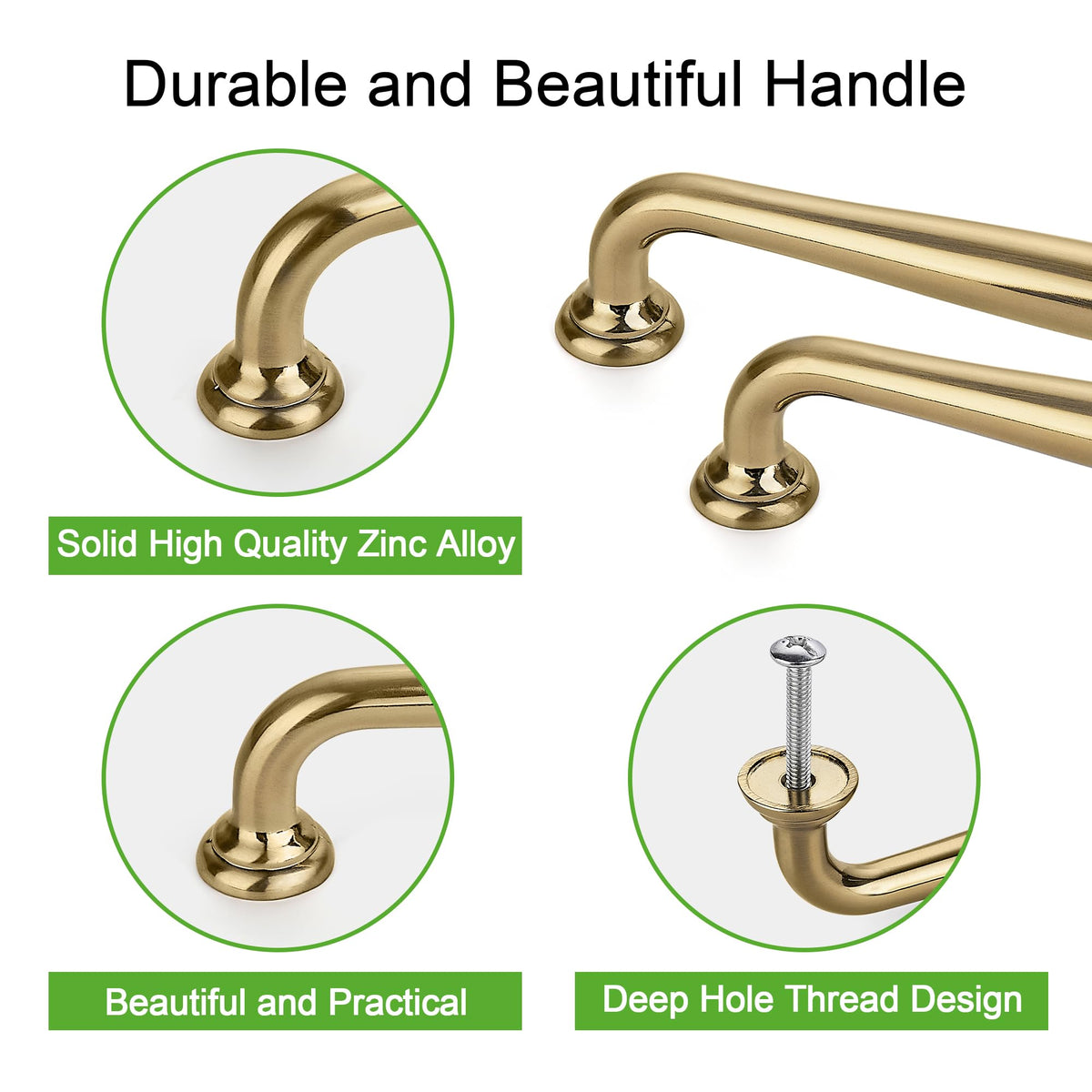 10 Pack 5" 128mm Champagne Bronze Cabinet Handles Q480818