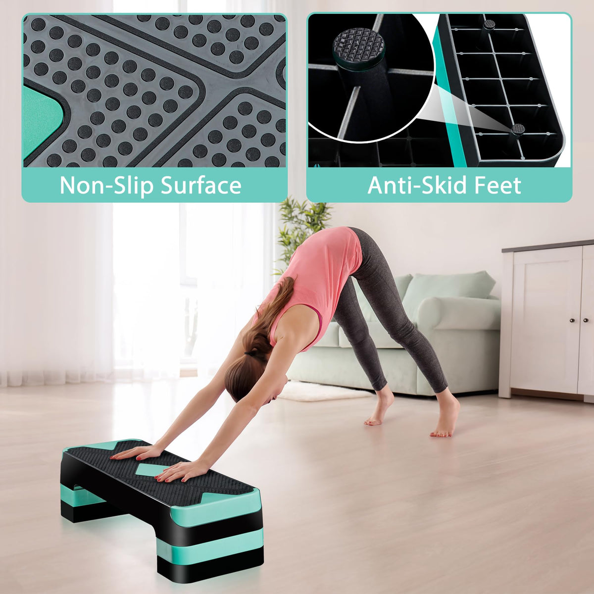 26.5 Inch Adjustable Aerobic Exercise Step Platform Z52142