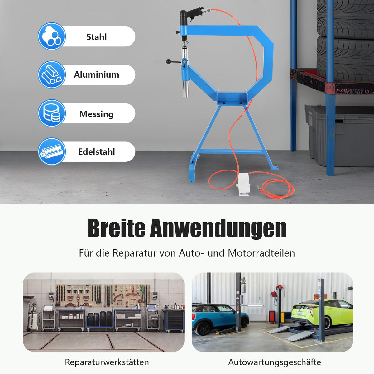Pneumatic Planishing Hammer with Stand & Pedal Q5373