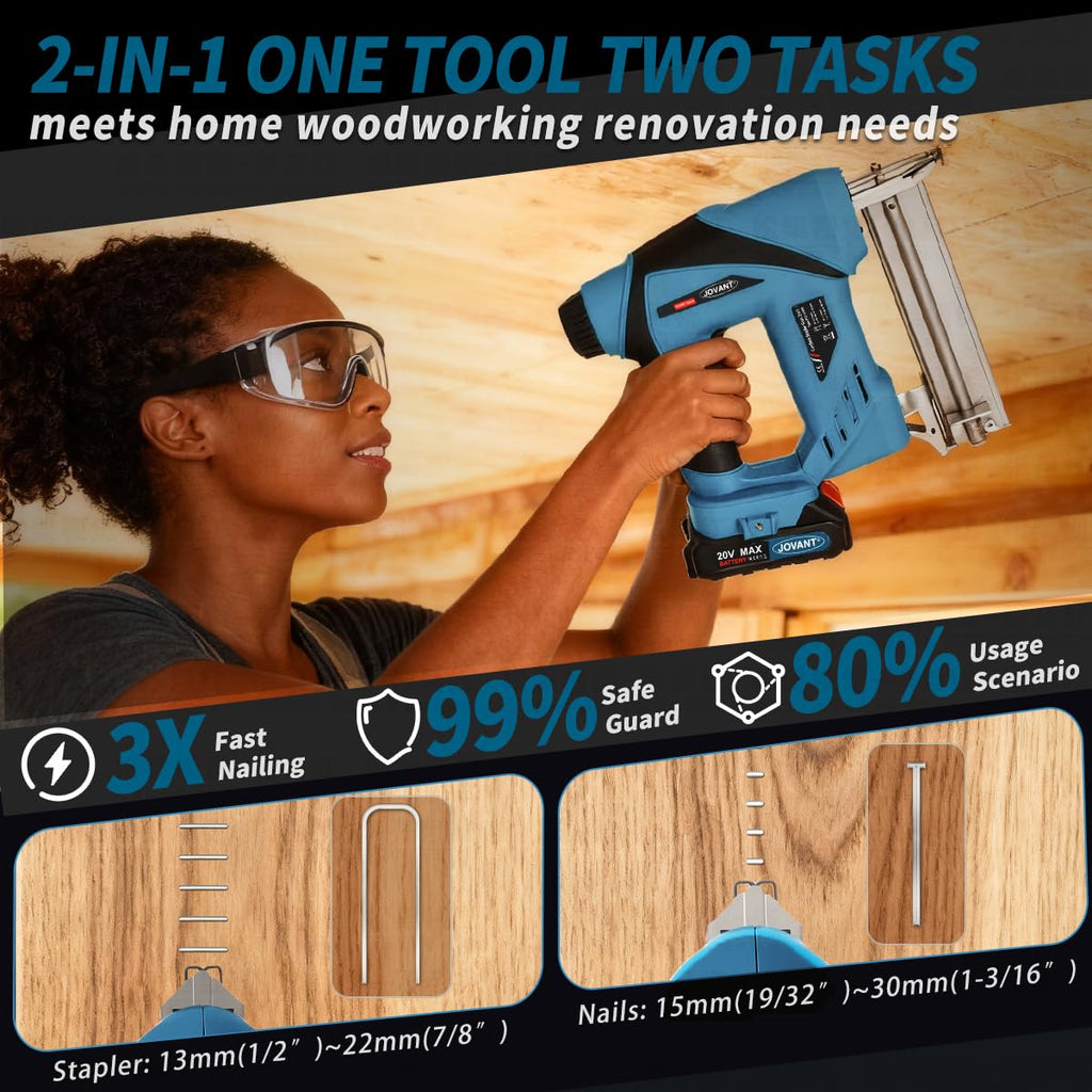 2-in-1 Cordless Nail Gun with Angle Grinder O324