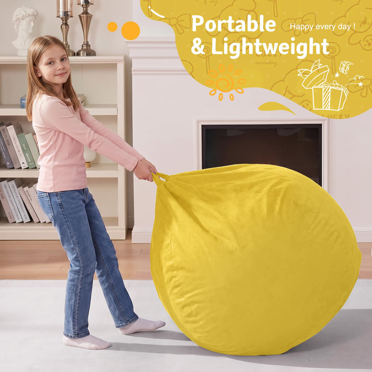2FT Bean Bag Chair with Handle N3869