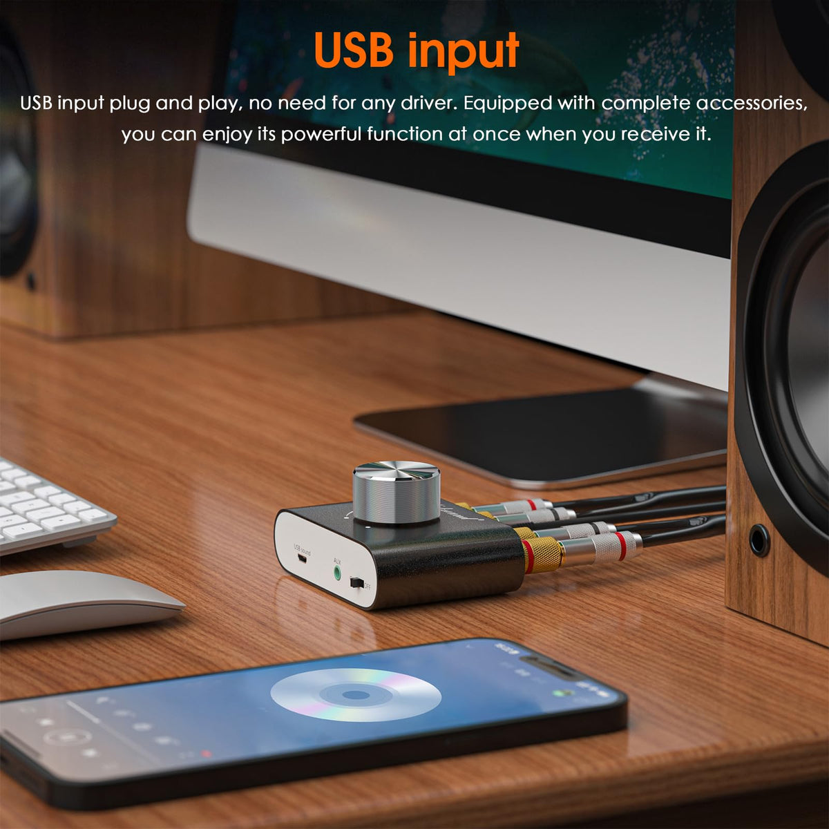 Mini Bluetooth 5.0 Stereo Power Amplifier 50W×2 Black J409962