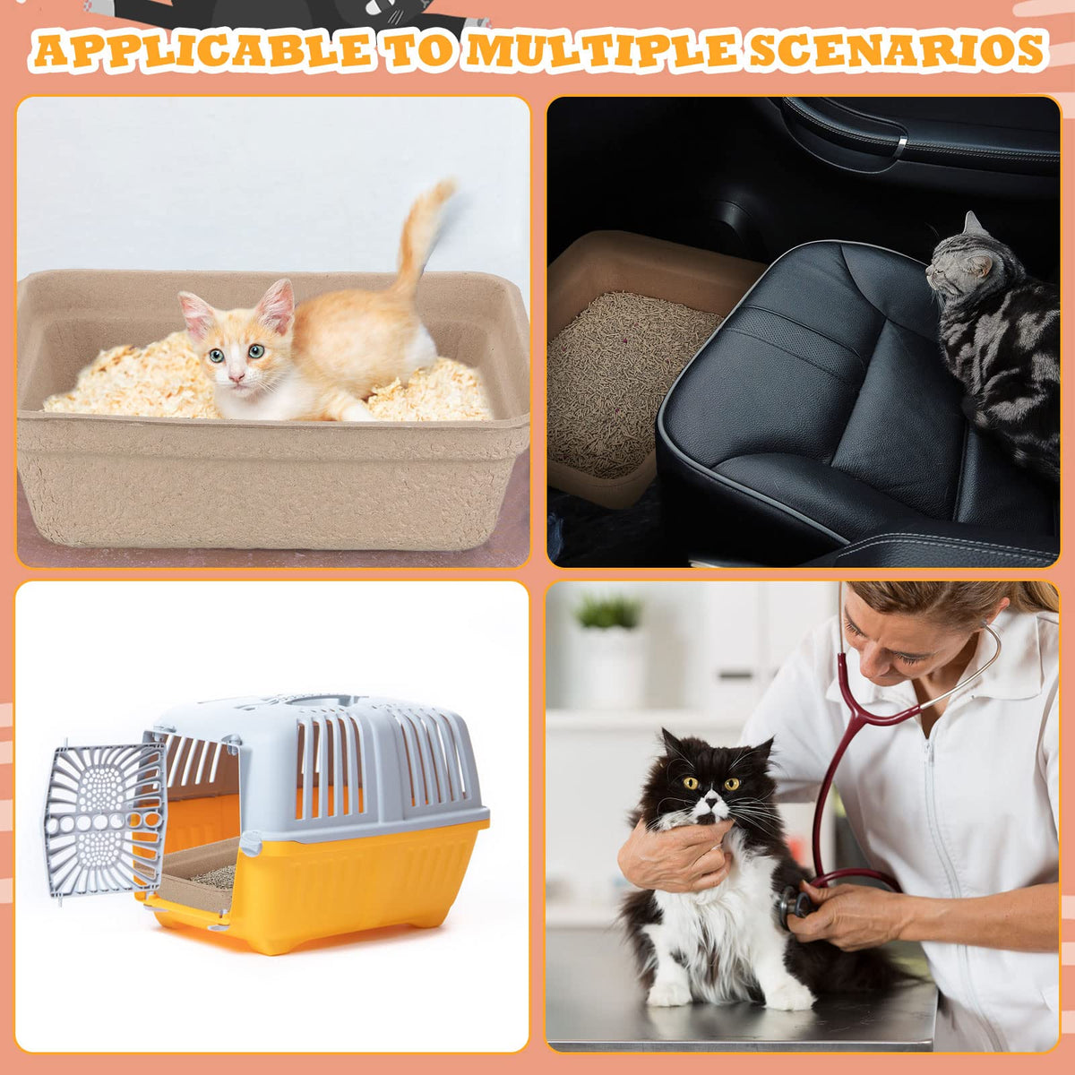 30 Pack Disposable Cat Litter Tray H8464