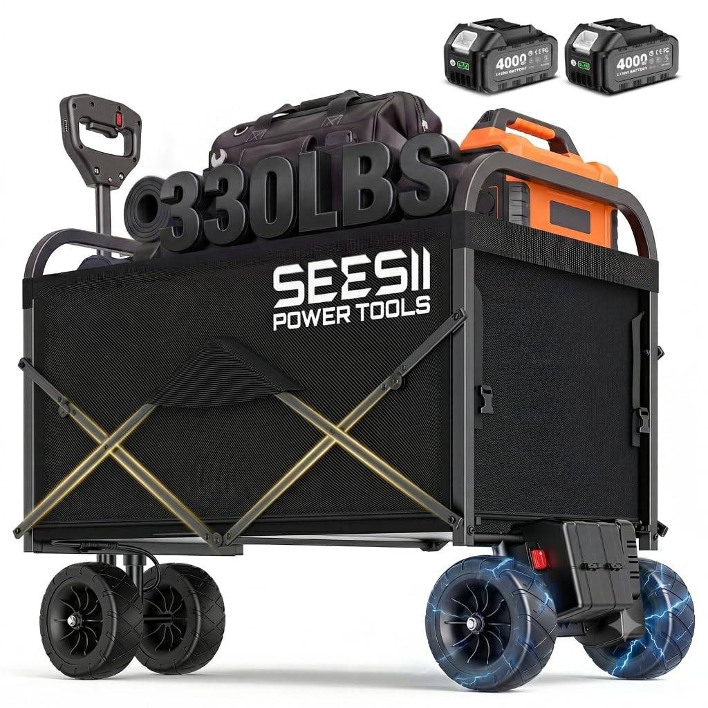 Electric Wagon Cart with 2 x 4.0Ah Batteries I91484